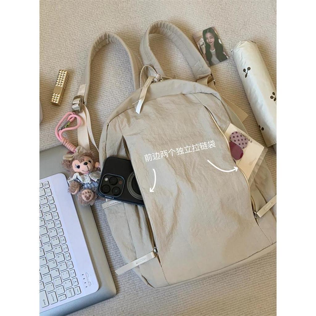 Trendy and fashionable versatile backpack female Korean version Japanese college student backpack high-value schoolbag for middle school students