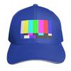 TV Color Test Bars Baseball Cap Six Panel Structured Crown Sun Protection UPF  Breathable Mesh Back
