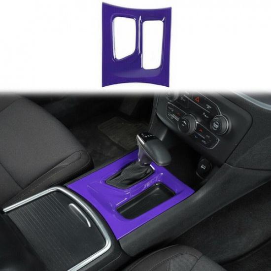 Interior Center Console Gear Shift Box Panel Cover Trim for Dodge Charger 2015+ фиолетовый