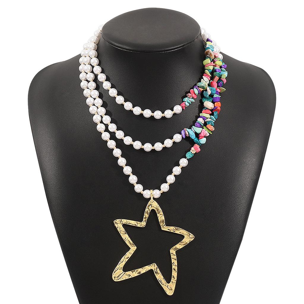 Large Starfish Cord Necklace Chunky Statement Star Fish Pendant Necklace Summer Beach Jewelry Holiday Gift