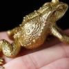 6cm Brass Toad Figurine Brass Lucky Animal Frog Figure Model Statue Sculpture Toy Desktop Feng Shui Decoration Ornament Festival