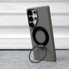 Carbon Fiber Pattern Phone Case for Samsung Galaxy S25Ultra- Metal Frame Magnetic Ring Shockproof Cover On Samsung S25/S25 Plus/25 Ultra/S24 Ultra