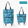 Foldable Oxford Cloth Wheeled Shopping Trolley Bag