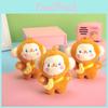 Soft Plush Monkey Keychain Adorable Animal Bag Pendant With Banana For Women