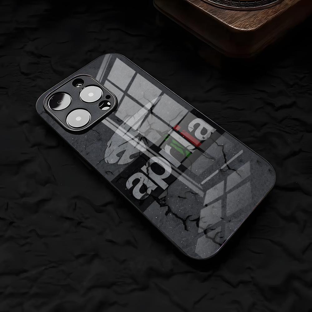 Coole A-Aprilias Racing Handyhülle für iPhone 17 Air 16 E Pro Max 15 14 13 Mini 12 Pro 11 Max Plus Schwarzes Glas Cover
