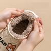 Fashion Shevslues Winter Plush Lining Women's Slippers Waterproof Slip On Cotton Shoes Non-slip Platform Slides Fuzzy Cozy Warm Slippers