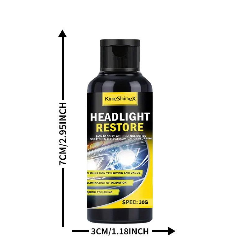 

Car Headlight Restore Liquid Yellowing Oxidation Scratch Remover Cleaner 30g чёрный