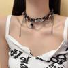 Winding Rivet Leather Collar Cropunk Metal Love Female Yk Subculture Niche Design Necklace