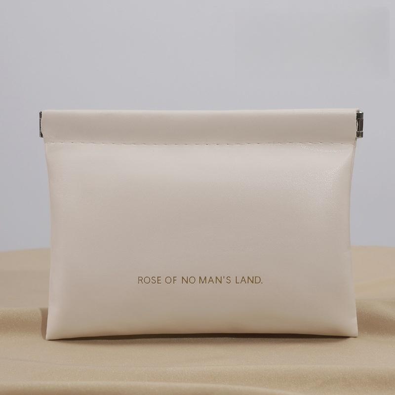 

Автоматически закрывающаяся сумка для хранения, чехол для губной помады, сумка-органайзер для кабелей из ПУ кожи, герметичная сумка для монет, ключей, украшений, наушников, мини-портативная