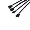 5Pcs 15-Pin SATA To 4X 3 or 4 Pin Fan Connector 12V Sleeved Power Adapter Cable