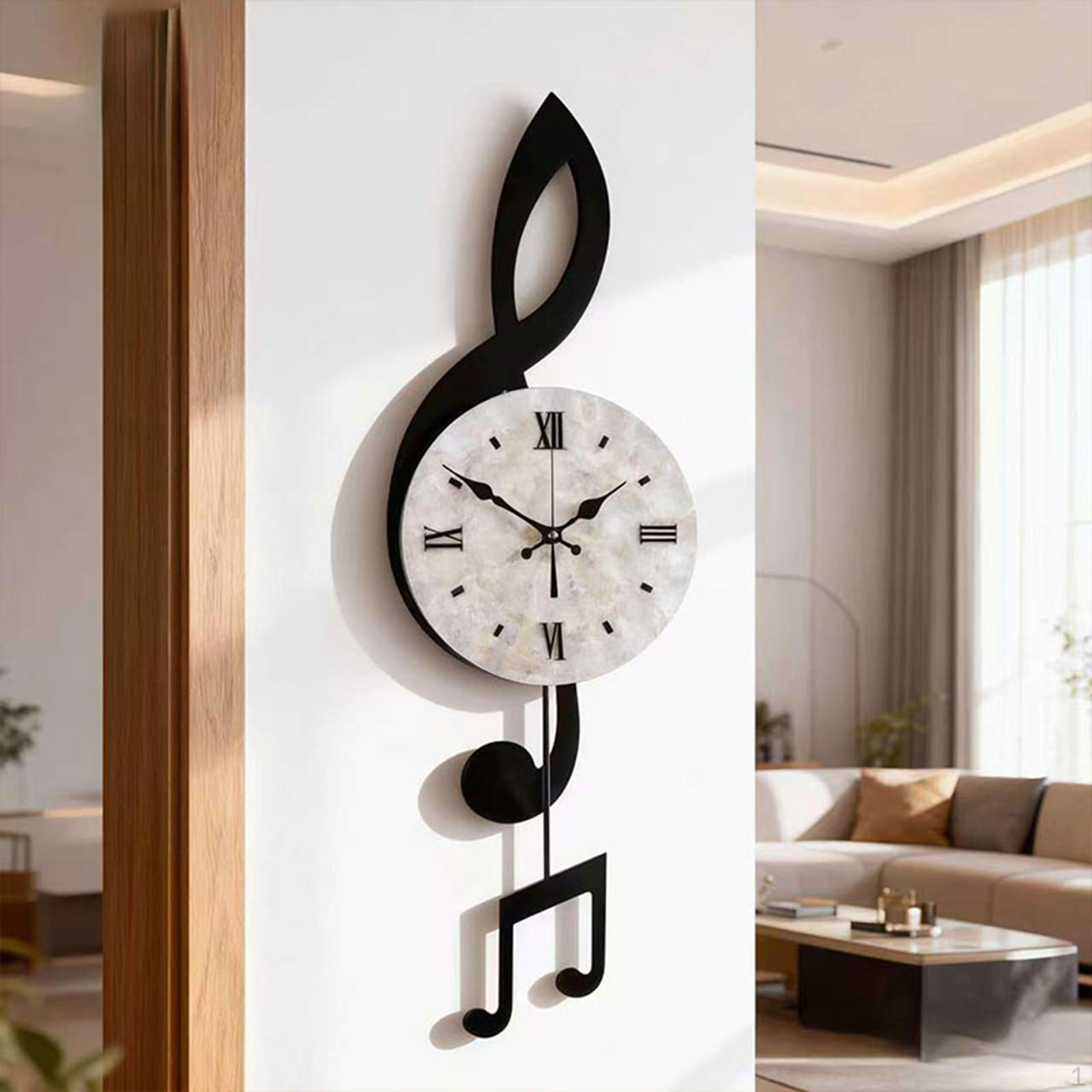 

Настінний годинник з музичною нотою Акриловий підвісний аналоговий для кабінету Фермерський будинок Дитяча кімната Дитяча вечірка S