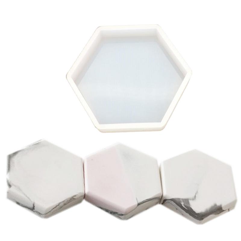 DIY Geometry Crystal Epoxy Resin Mold Large Cube Hexagon Octagon Mirror Bookends Silicone Mold Aromatherapy Home Desktop Decor