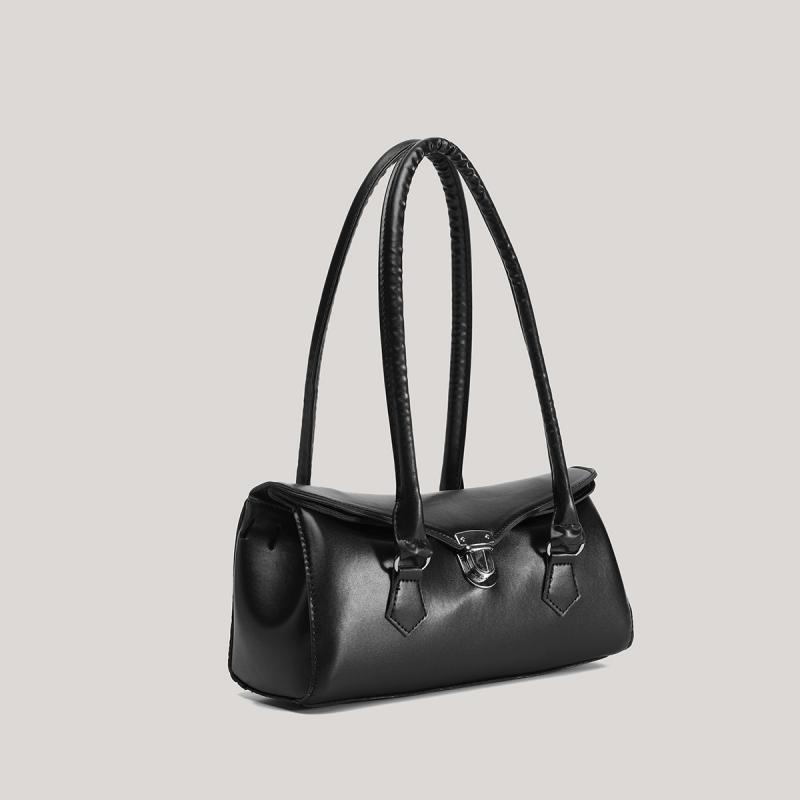 Nuova Borsa a Cuscino Retrò Borsa Baguette con Fibbia a Chiusura, Borsa Boston a Spalla Testurizzata per Donna, Borsa a Tracolla alla Moda