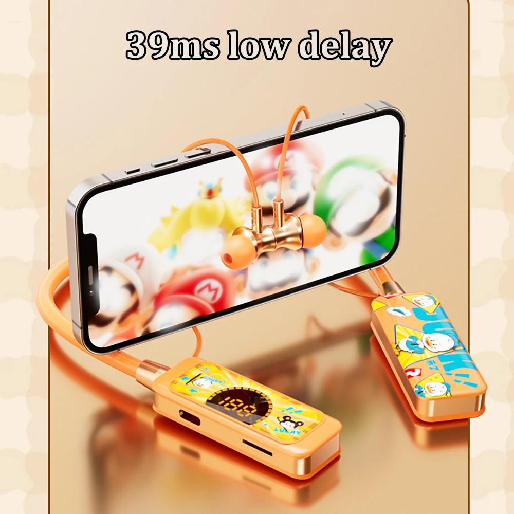 Bluetooth 5.4 Hodetelefoner Nakkebånd Ørepropper Bluetooth Headsets Støyreduksjon Ørepropper Stemmeassistent Ører Ryggstøtte TF Avspilling