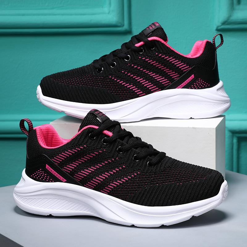 New Sneakers Women Casual Shoes Fashion Breathable Walking Mesh Flat Shoes Women Tenis Feminino Black Ladies Sports Shoes