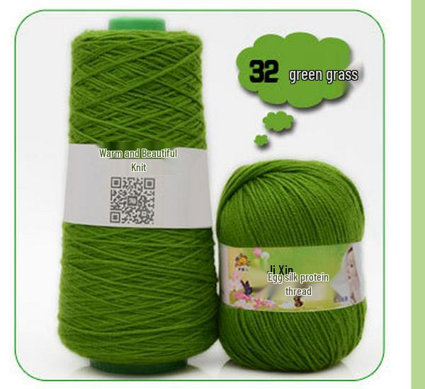 Filato di Cotone al Latte con Proteine della Seta per Maglieria e Uncinetto per Sciarpa per Neonato