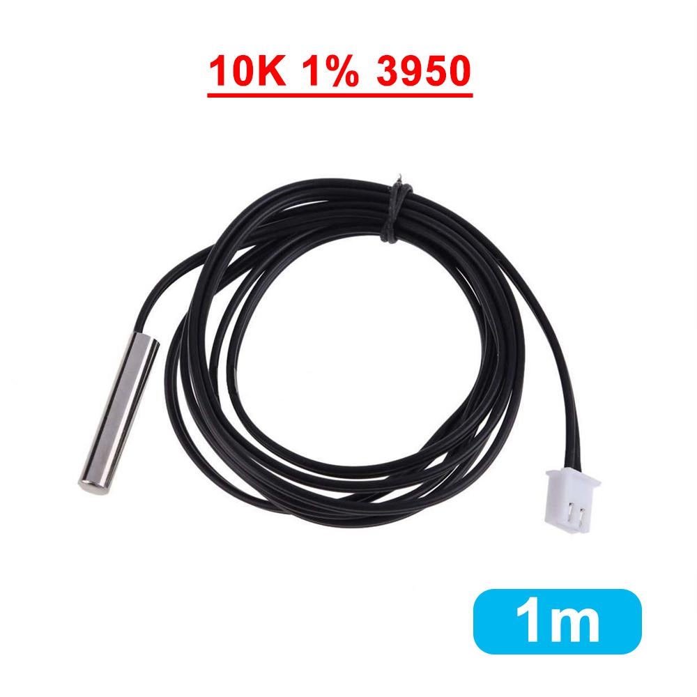 Waterproof 1m Wire NTC 10K 1% 3950 Thermistor Temperature Sensor Probe NTC Thermistor Temperature Sensor Waterproof Probe Cable