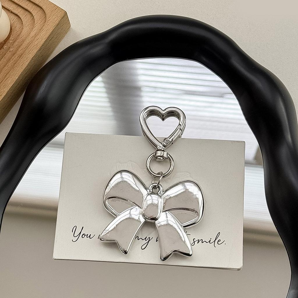 Sweet Bows Keychain Car Key Chains Bowknot Keyring Bag Charm Handbag Charm Lovely Heart Keyholders Phone Charm
