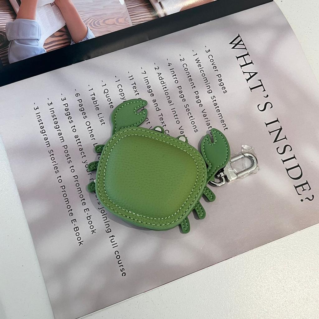 Handmade original crab bag pendant wireless bluetooth headset bag keychain change bag mouth red envelope car hanging