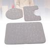 Conjunto de 3 Tapetes de Banheiro Forma U Tapete para Vaso Sanitário Tampa de Vaso Sanitário Tapete de Banho Absorvente de Água Antiderrapante Tapetes de Banho para Treinamento de Penico Crianças Adulto