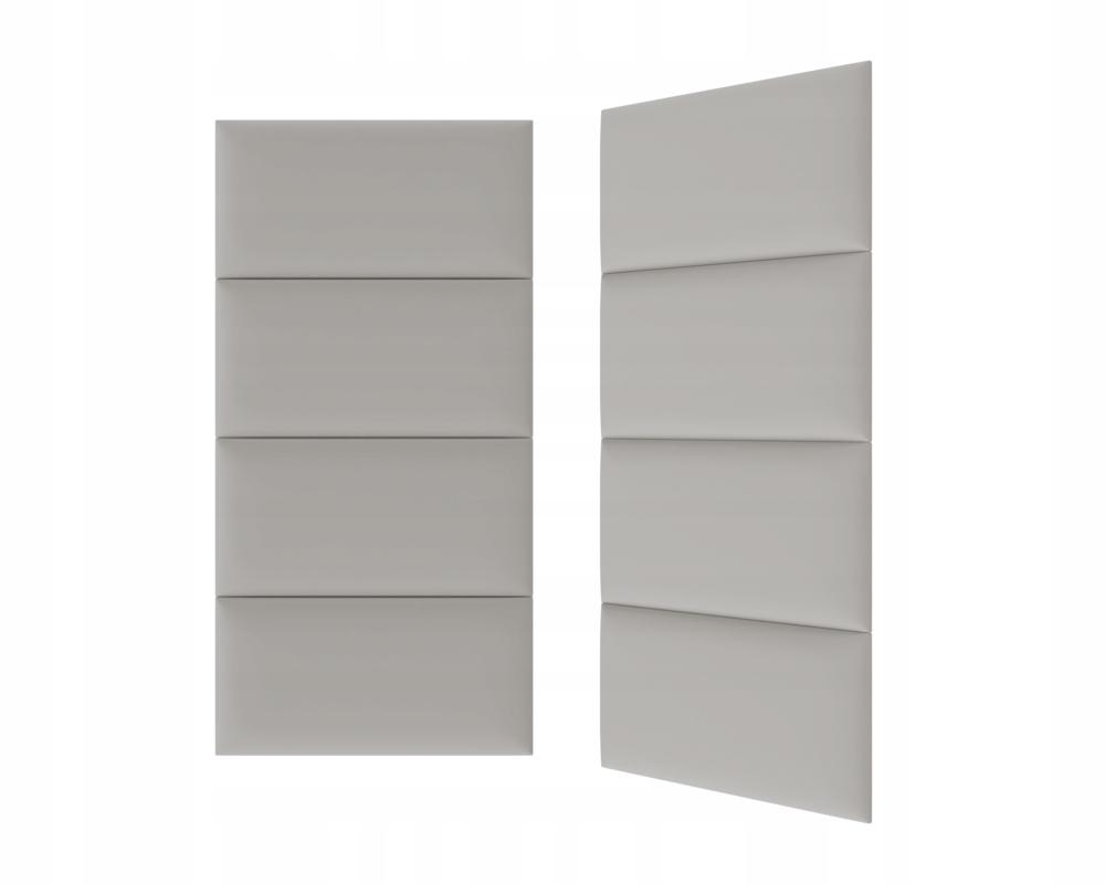 Panel tapicerowany wezgłowie Duo PP Matte Silver jasny szary 60x30 cm 1szt