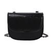 Women's K-G PU Mini Colorful Splicing Chain Bag Fashionable And Versatile Saddle Bag Single Shoulder Crossbody Bag