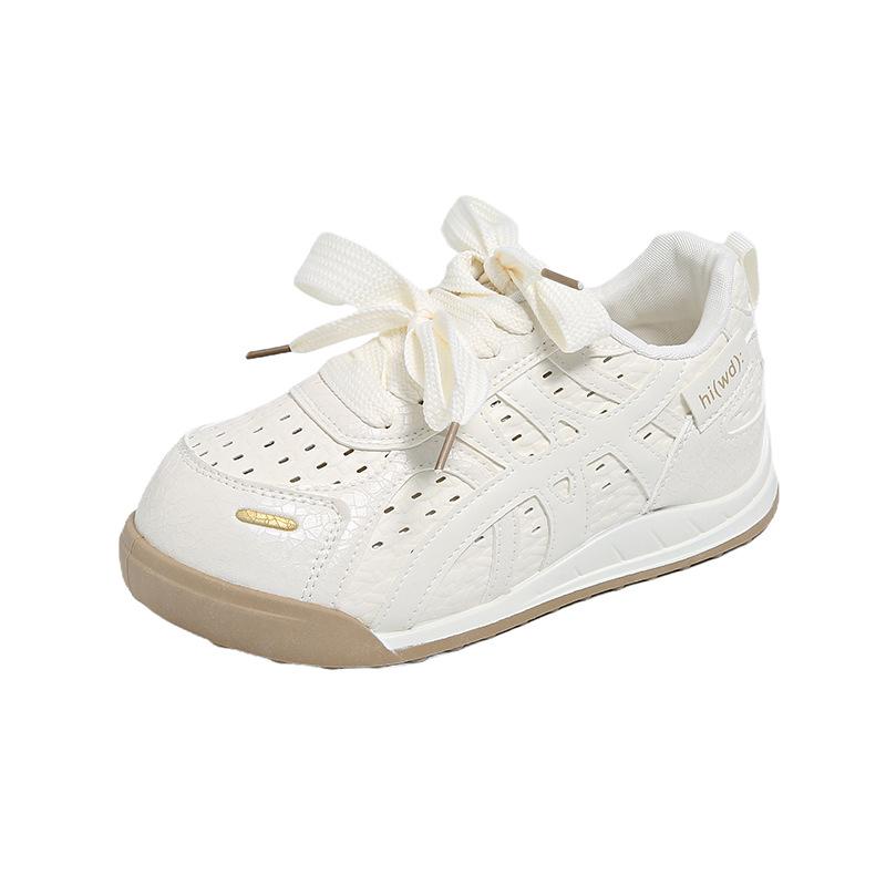 Summer little white shoes hollow breathable female students height increase mesh breathable board shoes platform casual shoes