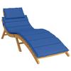 Sun Lounger Cushion Royal Blue 186 X 58 X 4 Cm Oxford Fabric