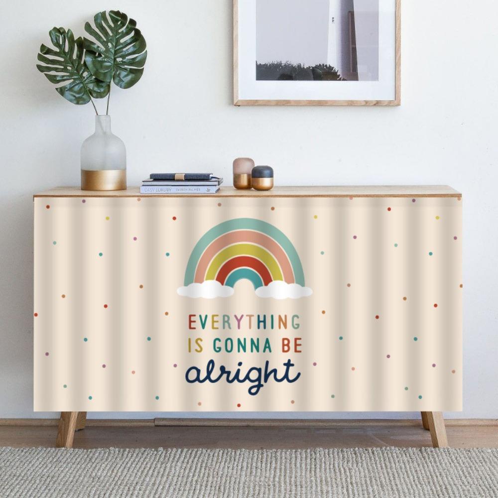 Dustproof Kitchen Curtains Cartoon Wardrobe Home Dust Cover Cabinet Curtain Home Decoration