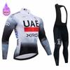 Team Winter Fleece Long Sleeve Winter Warm Cycling Clothing Set  Mountian Bicycle Clothes Wear Ropa Ciclismo Racing Bike Jersey Suit