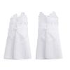 Embroidery Flower Wrist Cuffs Arm Sleeves Ruffled Design Multiuse Armwear Decorative Sleeves For Office Casual Outfit