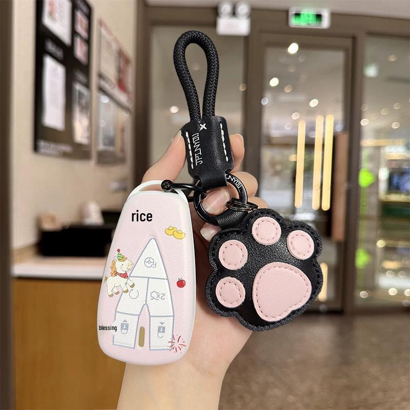 Changan Car Key Case for CS75Plus, Eado, CS35Plus, Oshan X5/X7/X85 - Unik Design for Women