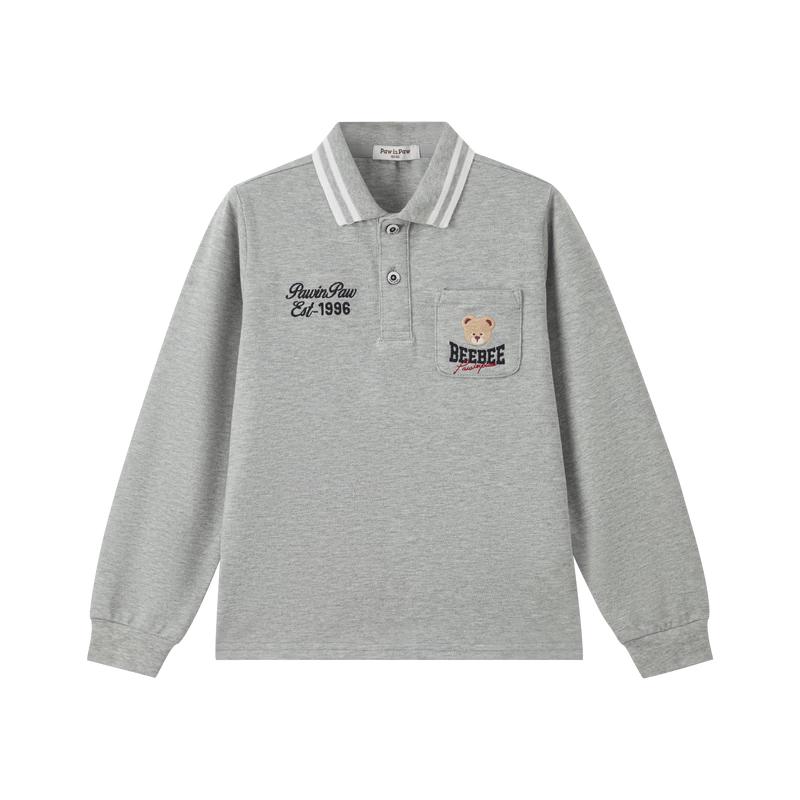 PawinPaw Cartoon Bear Boys' Polo T-shirt