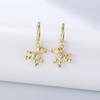Cute 3D Bear Pendant Earrings With Heart Detail Sterling Studs Women Gold Or White Plated Fashion Jewelry