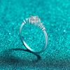 Sterling Silver Princess Cut Moissanite Ring for Women, Elegant Bridal Wedding Jewelry Gift for Her