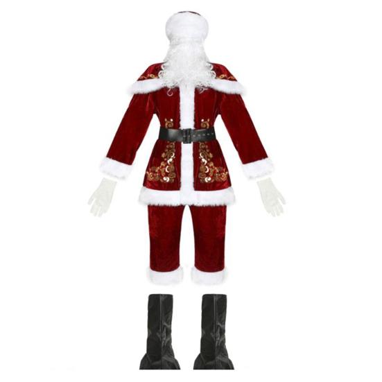 

Модная шаль, наряженная с большим подолом, для женщин и мужчин, для взрослых, Санта-Клаус, косплей, рождественская одежда, праздничный костюм XL Mens