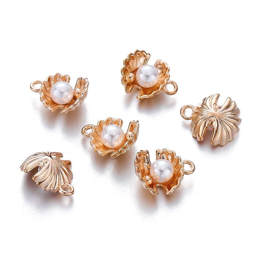 10Pcs/bag Imitation Pearl Ocean Small Shell Charms For Cute Necklace Bracelet Ear Pendants DIY Jewelry Making Accessories