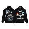Unisex Broken Planet Print Velvet Hoodie - Trendy & Casual