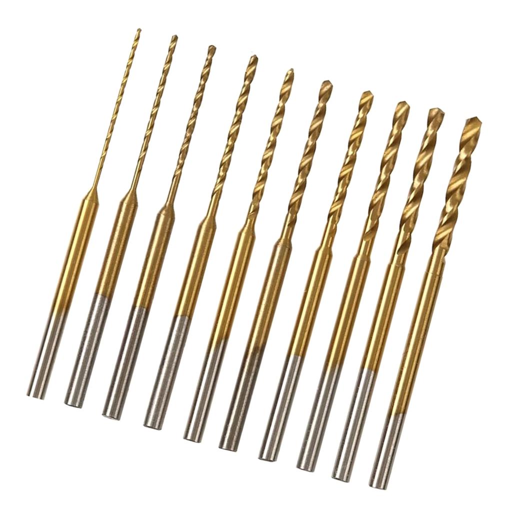 10Pcs Micro Twist Drill Bit Set Speed Steel Mini Engraving Drill Bits Set Tiny Drill Bit set for DIY & Craft Projects
