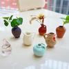 Vase Magnets for Fridge Tiny Plant Magnets Fridge Accessories 8 Pieces Resin Funny Plant Pots Kitchen Decor for Refrigerator