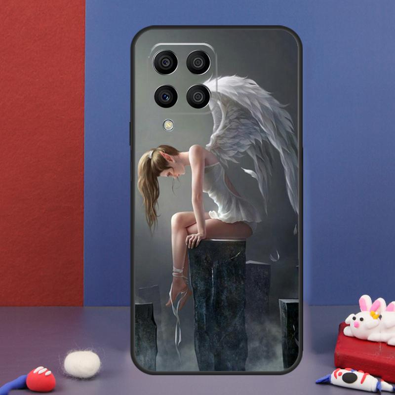 Fantasy Angel Girl Wings Case For Samsung Galaxy M16 M06 M36 M56 M15 M11 M31 M21 M53 M13 M32 M52 M35 M55 M14 M34 M54