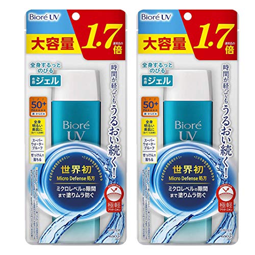 Set 2 Biore UV Aqua Rich Watery Gel 155ml (1.7 Times Regular Size) Sunscreen SPF50+ / PA++++