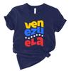 Cotton Shirt with Venezuelan Flag Printed on It Traditional South American Shirt 2026 Summer Fashion Women Cotton Loose Tshirt