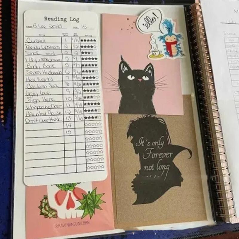 3/6 STÜCK Leseliste Lesezeichen Tracker Lesezeichenkarten Geschenk für Schüler Lehrer Buchliebhaber Leser Bücherwurm