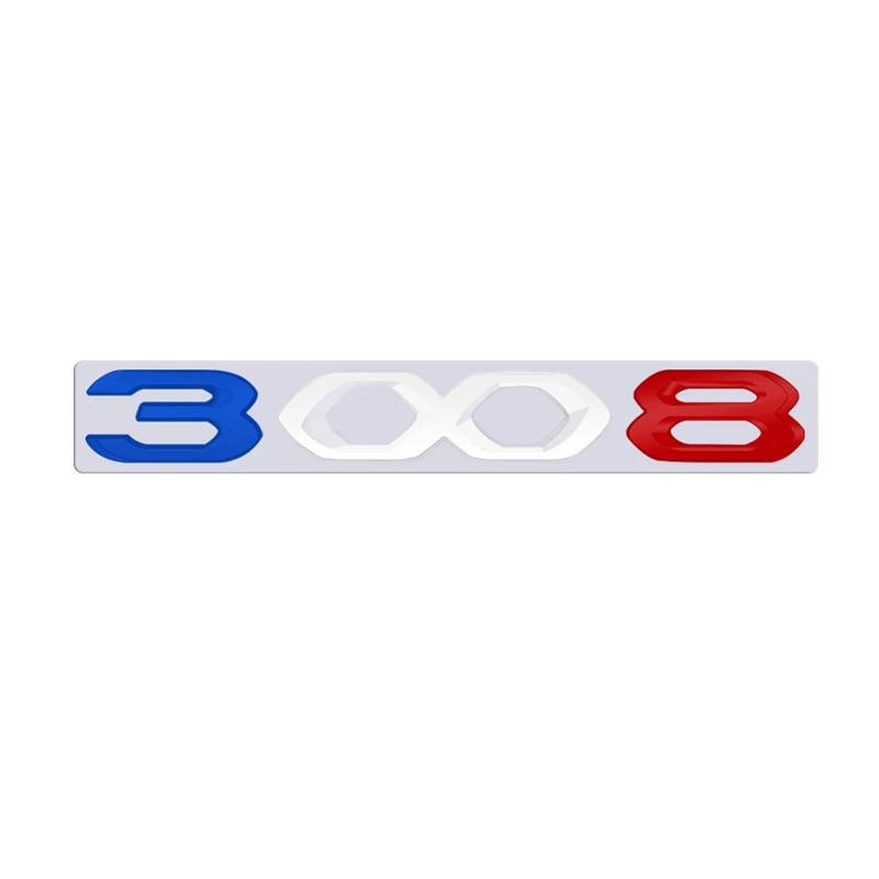 For Peugeot 3008 GT Car 3D Metal Letters Logo Badge Decals Sticker Car Auto Rear Trunk Alphabet Emblem Styling Stickers MM35