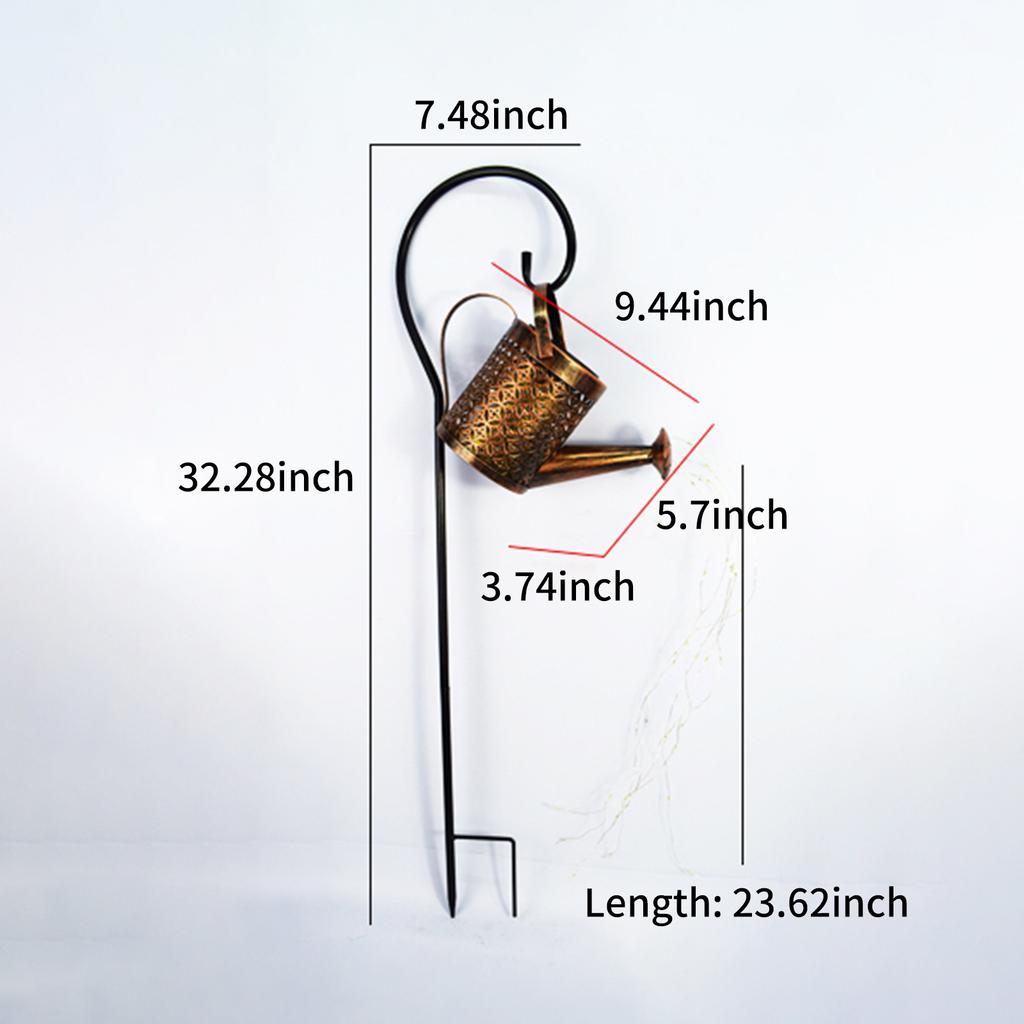 Watering Can Lights Metal Solar Stakes Lights LED Solar Landscape Lights IP65 Waterproof Outdoor Kettle Lantern Stake