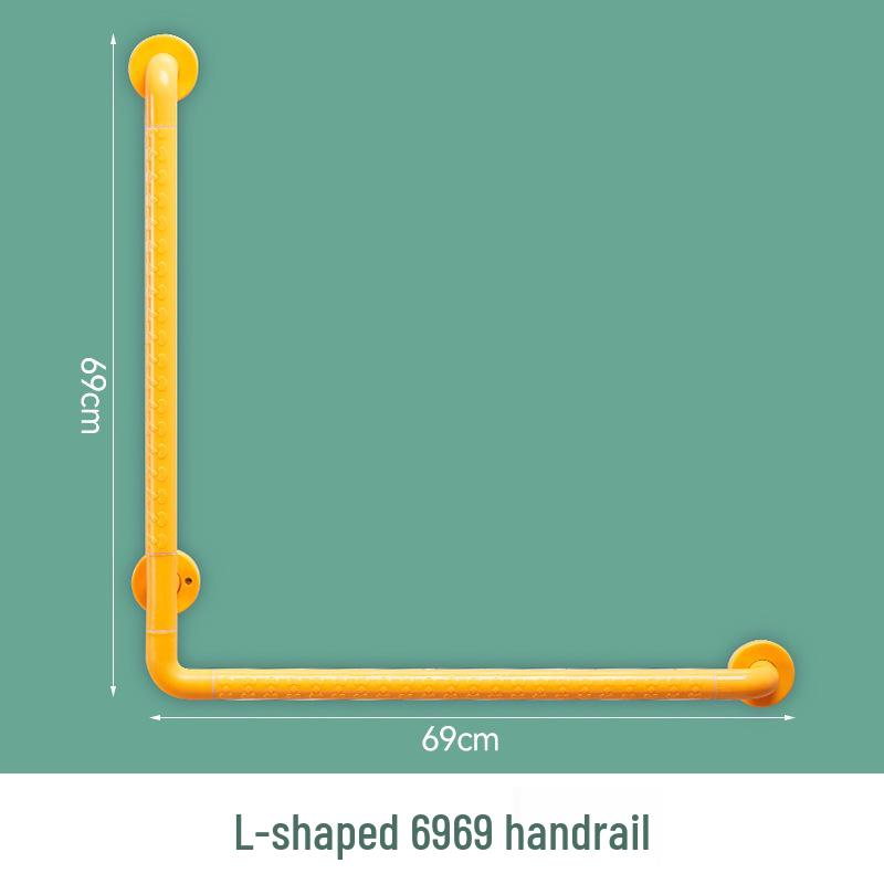 Anti-Slip L-Shaped Bathroom Handrail for Elderly and Disabled - Toilet Safety Handle