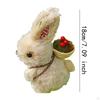 Rabbit Ornament, Artisanal Animal Statue, Easter Decoration, Small Back Basket for Bedroom, Rear