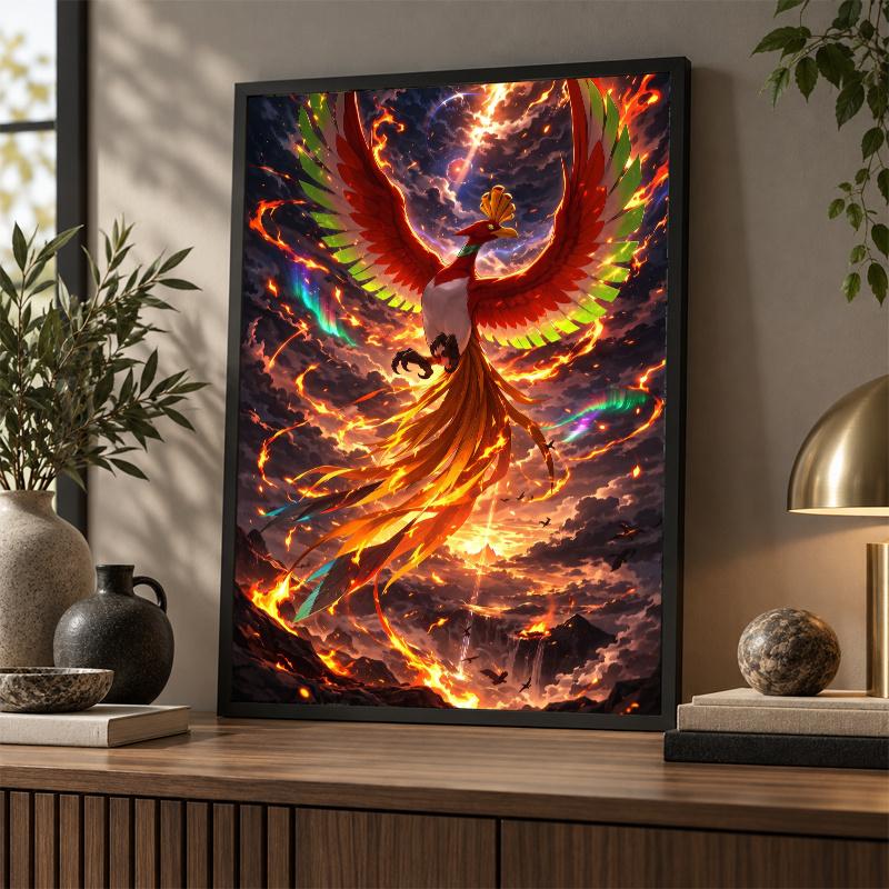 5D Diamond Painting Ho-Oh DIY Full Drill Diamond Art Kit Home Decoration