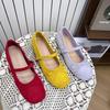 Bow shallow mouth heightening single shoes frosted dance shoes are not tired of feet heightening Mary Jane autumn new models